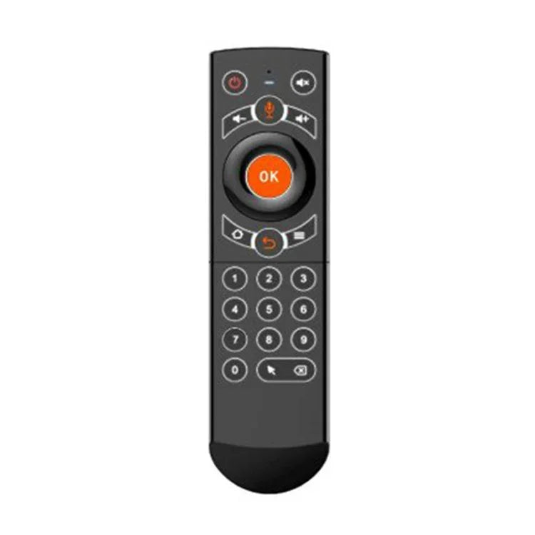 G21 2.4GHz 飛行空中滑鼠 LED 背光無線鍵盤遙控器，具陀螺儀，適用於 Android TV Box / PC，支援智慧語音，橘色