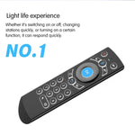 G21 2.4GHz 飛行空中滑鼠 LED 背光無線鍵盤遙控器，具陀螺儀，適用於 Android TV Box / PC，支援智慧語音，藍色