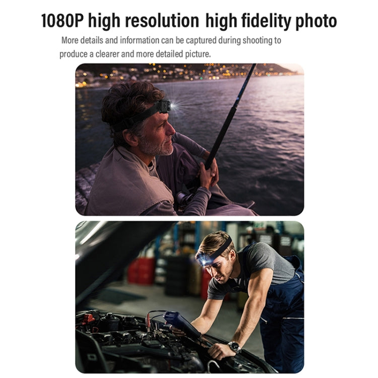 D8 1080P 頭戴式 LED 動作感應錄影燈光相機，D8