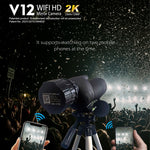 V12 2K WiFi高清望遠鏡目鏡 戶外便攜鏡頭相機，V12