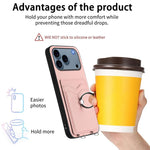 R20 指環卡包手機殼，適用於 iPhone 17 Pro Max、iPhone 17 Pro、iPhone 17、iPhone Air、iPhone 15 Pro Max、iPhone 15 Pro、iPhone 15 Plus、iPhone 15