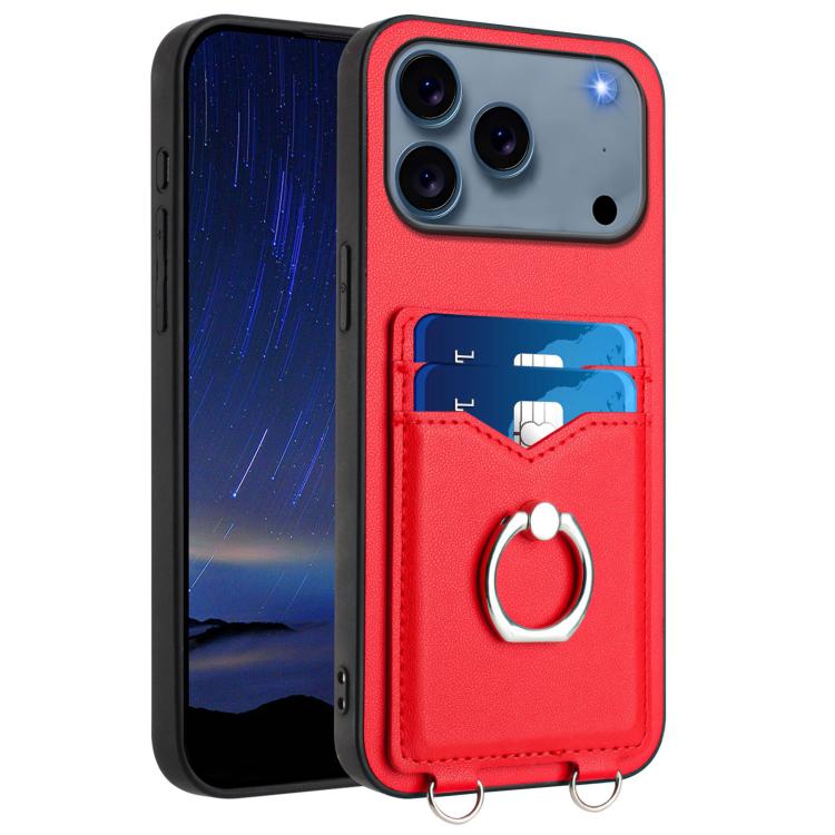 R20 指環卡包手機殼，適用於 iPhone 17 Pro Max、iPhone 17 Pro、iPhone 17、iPhone Air、iPhone 15 Pro Max、iPhone 15 Pro、iPhone 15 Plus、iPhone 15