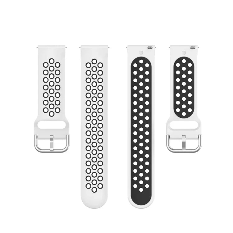矽膠運動雙色錶帶，尺寸：自由尺寸 20mm，適用於 Galaxy Watch 3 41mm