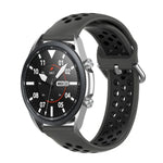 矽膠運動雙色錶帶，尺寸：自由尺寸 20mm，適用於 Galaxy Watch 3 41mm