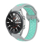 矽膠運動雙色錶帶，尺寸：自由尺寸 20mm，適用於 Galaxy Watch 3 41mm