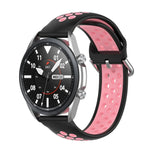 矽膠運動雙色錶帶，尺寸：自由尺寸 20mm，適用於 Galaxy Watch 3 41mm