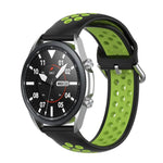 矽膠運動雙色錶帶，尺寸：自由尺寸 20mm，適用於 Galaxy Watch 3 41mm