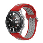 矽膠運動雙色錶帶，尺寸：自由尺寸 20mm，適用於 Galaxy Watch 3 41mm