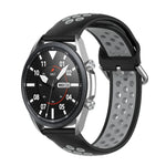 矽膠運動雙色錶帶，尺寸：自由尺寸 20mm，適用於 Galaxy Watch 3 41mm