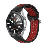 矽膠運動雙色錶帶，尺寸：自由尺寸 20mm，適用於 Galaxy Watch 3 41mm