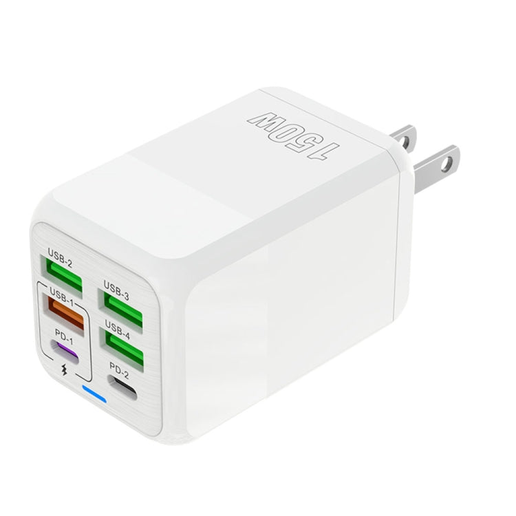 150W 4 x USB + 2 x USB-C / Type-C 多埠快速充電器，歐規插頭，美規插頭，英規插頭
