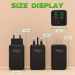 150W 4 x USB + 2 x USB-C / Type-C 多埠快速充電器，歐規插頭，美規插頭，英規插頭