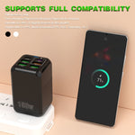 150W 4 x USB + 2 x USB-C / Type-C 多埠快速充電器，歐規插頭，美規插頭，英規插頭