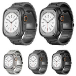 三珠平面扣鈦合金錶帶，適用於 Apple Watch Series 5 44mm、Apple Watch Series 5 40mm、Apple Watch Series 4 44mm、Apple Watch Series 4 40mm、Apple Watch Series 3 38mm、Apple Watch Series 3 42mm