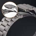 3-Bead Flat Buckle Titanium Alloy Watch Band, For Apple Watch SE 2023 44mm, For Apple Watch SE 2023 40mm, For Apple Watch Ultra 2 49mm, For Apple Watch Series 9 45mm, For Apple Watch Series 9 41mm, For Apple Watch Ultra 49mm, For Apple Watch Series 8 4...