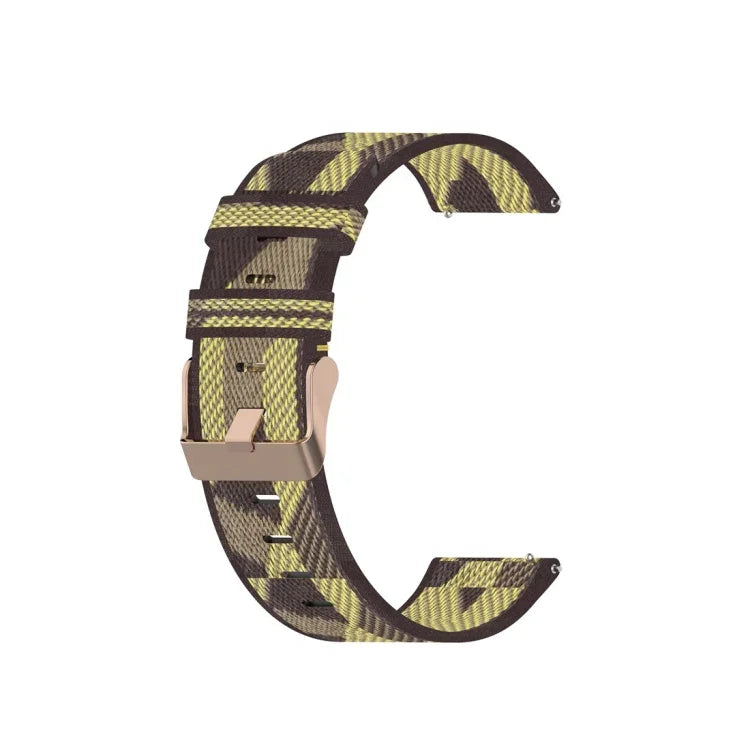 織紋尼龍質感錶帶，尺寸：自由尺寸 22mm，適用於 Galaxy Watch 3 45mm