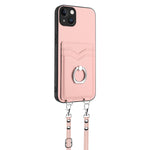 R20 斜背繩圈卡片手機殼，適用於 iPhone 14 Plus、iPhone 14、iPhone 14 Pro、iPhone 14 Pro Max、iPhone SE 2022 / SE 2020 / 8、iPhone 13 Pro Max、iPhone 13 Pro、iPhone 13