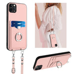 R20 斜背繩圈卡片手機殼，適用於 iPhone 13 mini、iPhone 12、iPhone 12 Pro Max、iPhone 12 Pro、iPhone 12 mini、iPhone 11 Pro Max、iPhone 11、iPhone 11 Pro