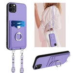 R20 斜背繩圈卡片手機殼，適用於 iPhone 13 mini、iPhone 12、iPhone 12 Pro Max、iPhone 12 Pro、iPhone 12 mini、iPhone 11 Pro Max、iPhone 11、iPhone 11 Pro