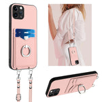 R20 斜背繩圈卡片手機殼，適用於 iPhone 13 mini、iPhone 12、iPhone 12 Pro Max、iPhone 12 Pro、iPhone 12 mini、iPhone 11 Pro Max、iPhone 11、iPhone 11 Pro