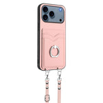 R20 斜背繩指環卡包手機殼，適用於 iPhone 17 Pro Max、iPhone 17 Pro、iPhone 17、iPhone Air、iPhone 15 Pro Max、iPhone 15 Pro、iPhone 15 Plus、iPhone 15