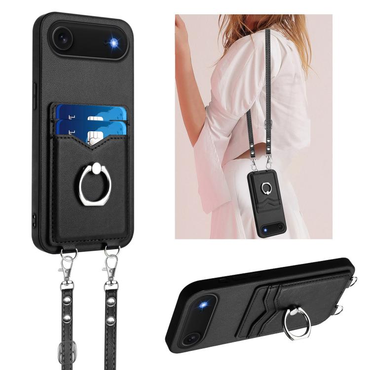 R20 斜背繩指環卡包手機殼，適用於 iPhone 17 Pro Max、iPhone 17 Pro、iPhone 17、iPhone Air、iPhone 15 Pro Max、iPhone 15 Pro、iPhone 15 Plus、iPhone 15