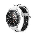 矽膠運動純色錶帶，尺寸：自由尺寸 22mm，適用於 Galaxy Watch 3 45mm
