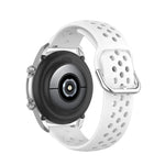 矽膠運動純色錶帶，尺寸：自由尺寸 22mm，適用於 Galaxy Watch 3 45mm