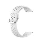 矽膠運動純色錶帶，尺寸：自由尺寸 22mm，適用於 Galaxy Watch 3 45mm