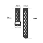 矽膠運動純色錶帶，尺寸：自由尺寸 22mm，適用於 Galaxy Watch 3 45mm