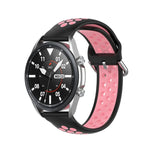 矽膠運動純色錶帶，尺寸：自由尺寸 22mm，適用於 Galaxy Watch 3 45mm