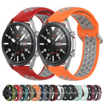 矽膠運動純色錶帶，尺寸：自由尺寸 22mm，適用於 Galaxy Watch 3 45mm