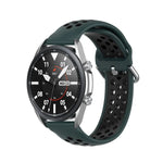 矽膠運動雙色錶帶，尺寸：22mm，適用於 Galaxy Watch 3 45mm