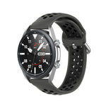矽膠運動雙色錶帶，尺寸：22mm，適用於 Galaxy Watch 3 45mm