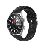 矽膠運動雙色錶帶，尺寸：22mm，適用於 Galaxy Watch 3 45mm