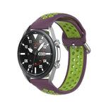 矽膠運動雙色錶帶，尺寸：22mm，適用於 Galaxy Watch 3 45mm