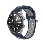 矽膠運動雙色錶帶，尺寸：22mm，適用於 Galaxy Watch 3 45mm