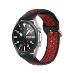 矽膠運動雙色錶帶，尺寸：22mm，適用於 Galaxy Watch 3 45mm