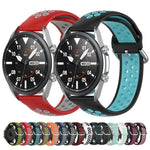 矽膠運動雙色錶帶，尺寸：22mm，適用於 Galaxy Watch 3 45mm