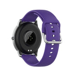 Silicone Solid Color Silver Buckle Strap, Size: 22mm, For Xiaomi Haylou Solar LS05