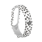 For Xiaomi Mi Band 5 TPU Replacement Strap Watchband, Peacock, Splash Ink, Skull, Butterflies, Colorful Skull, Facebook, Birds and Flowers, Blue Rose, Flamingo, Dog Paw, Stripe, Grass, Yellow Leopard, Gorgeous Starry Sky, Red Lips