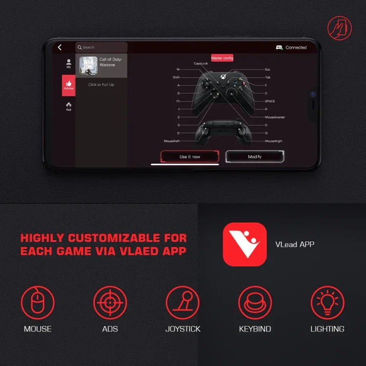 GameSir LeadJoy VX2 AimBox 遊戲主機鍵鼠轉換器，適用於 Xbox / PS4