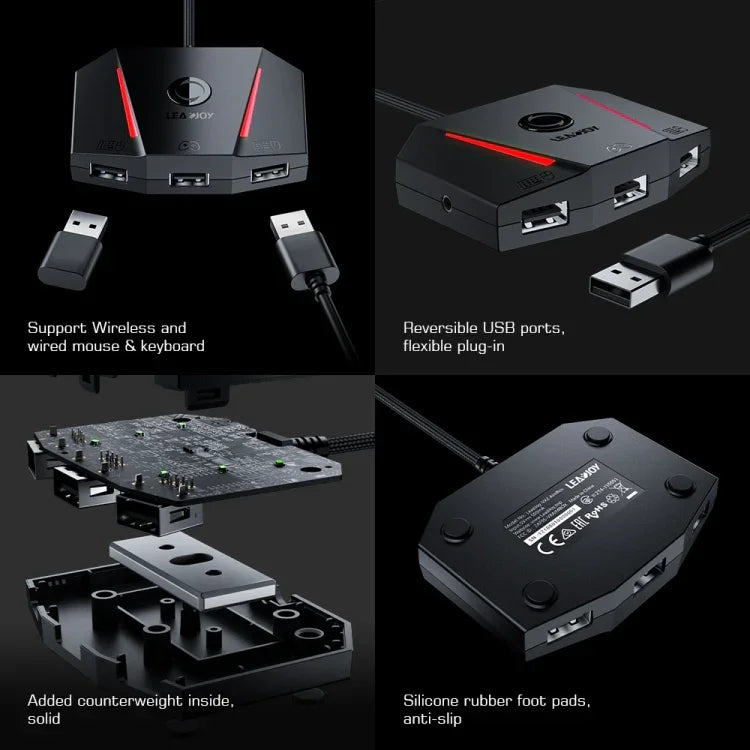GameSir LeadJoy VX2 AimBox 遊戲主機鍵鼠轉換器，適用於 Xbox / PS4