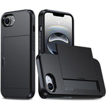 防震裝甲手機殼，帶卡槽，適用於iPhone 17e / 16e、iPhone 17 Pro Max、iPhone 17 Pro、iPhone 17