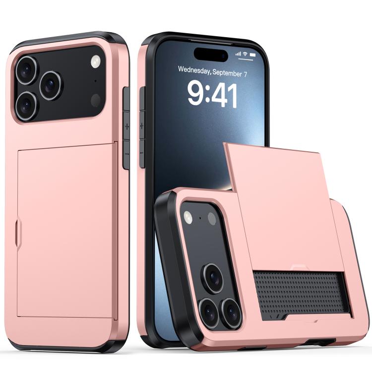 防震裝甲手機殼，帶卡槽，適用於iPhone 17e / 16e、iPhone 17 Pro Max、iPhone 17 Pro、iPhone 17