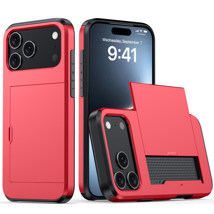 防震裝甲手機殼，帶卡槽，適用於iPhone 17e / 16e、iPhone 17 Pro Max、iPhone 17 Pro、iPhone 17