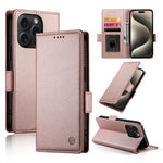 側扣磁吸霧面皮革手機殼，適用於 iPhone 16 Pro、iPhone 16 Plus、iPhone 16、iPhone 15 Pro Max、iPhone 15 Pro、iPhone 15 Plus
