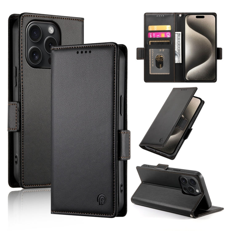 側扣磁吸霧面皮革手機殼，適用於 iPhone 16 Pro、iPhone 16 Plus、iPhone 16、iPhone 15 Pro Max、iPhone 15 Pro、iPhone 15 Plus