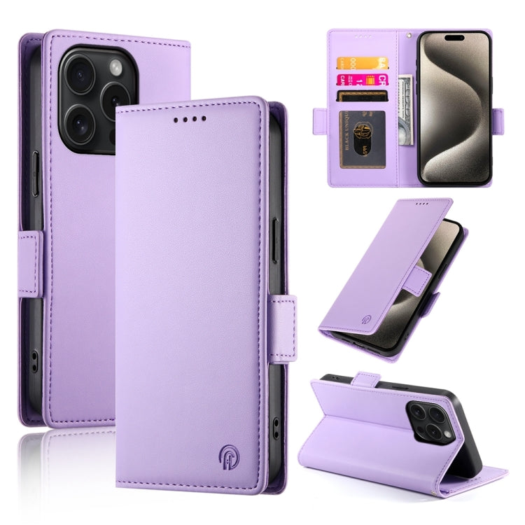 側扣磁吸霧面皮革手機殼，適用於 iPhone 16 Pro、iPhone 16 Plus、iPhone 16、iPhone 15 Pro Max、iPhone 15 Pro、iPhone 15 Plus