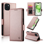 側扣磁吸霧面皮革手機殼，適用於 iPhone 16 Pro、iPhone 16 Plus、iPhone 16、iPhone 15 Pro Max、iPhone 15 Pro、iPhone 15 Plus